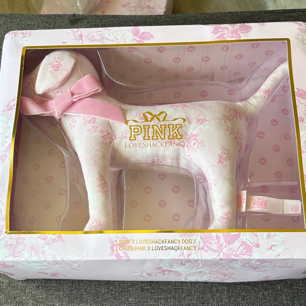 Pink x Loveshackfancy dog in beaux icons
